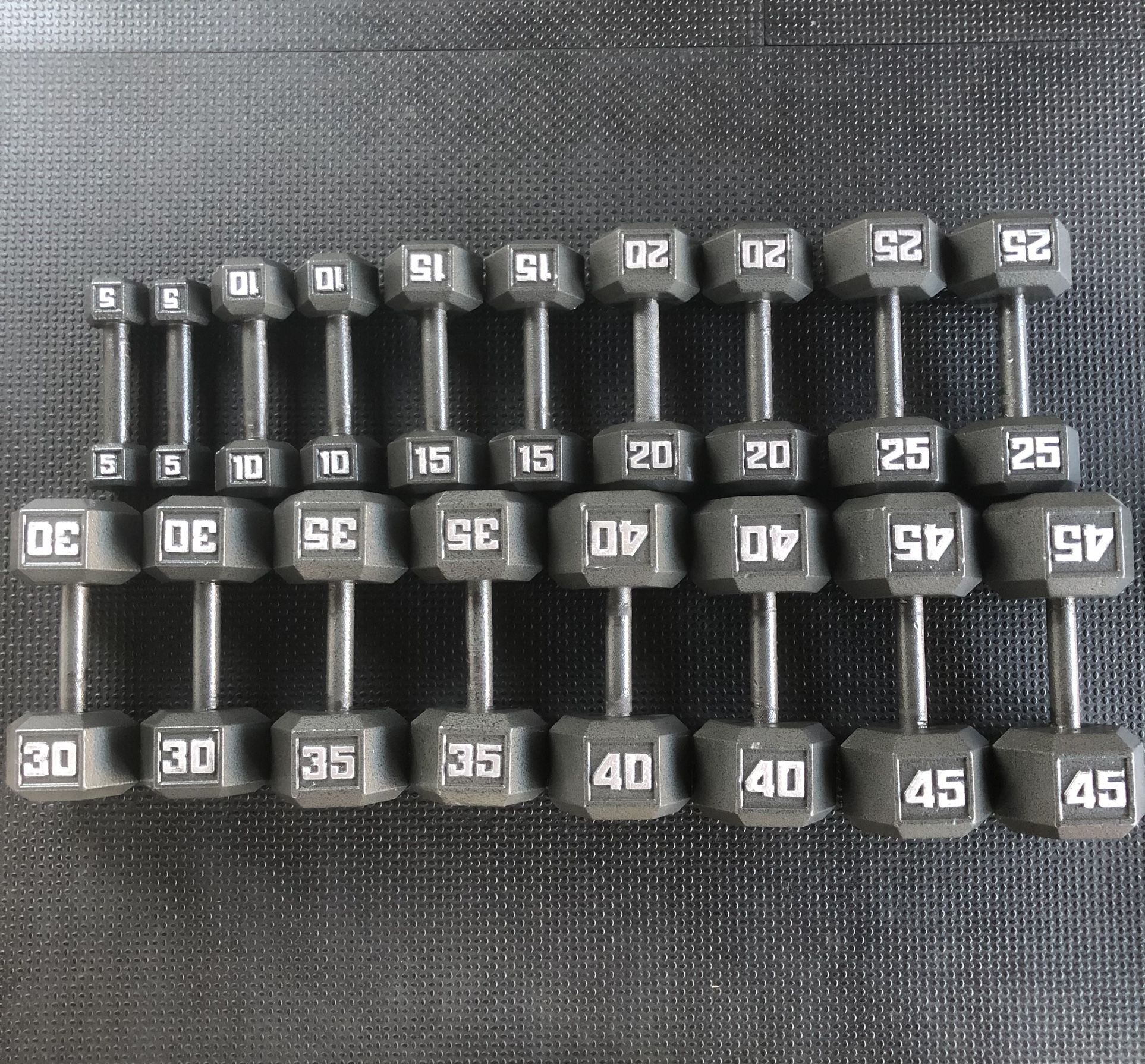 Brand new Cast iron dumbbells weight set