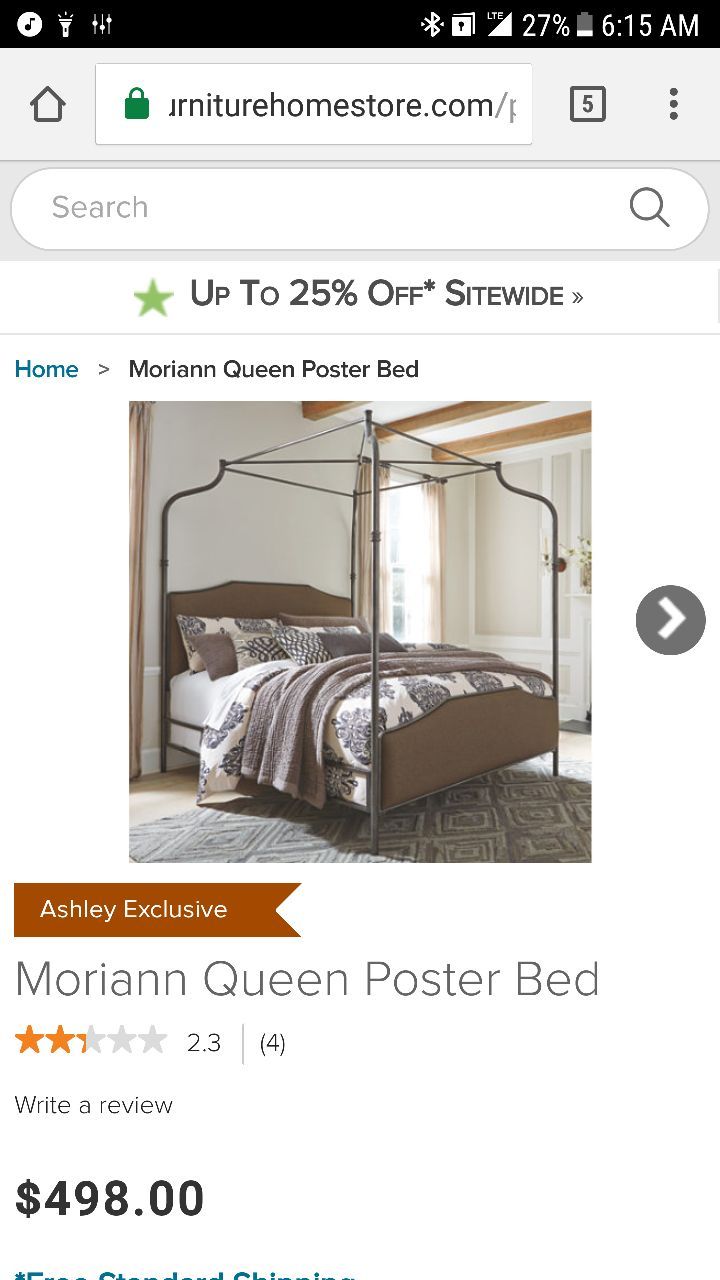 Metal canopy bed