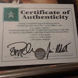 1994 Pamale Anderson Signed Obo