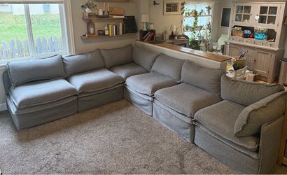 Anabei 6-Piece Modular Sofa | Light Gray | Washable | $1,200 OBO