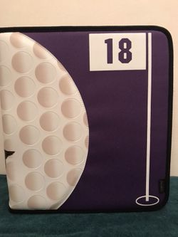 Zippered Three Ring Golf Binder