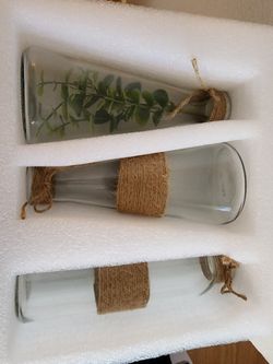 Opps Glass Vases 3 Boxes With 6 Unique Vases Per Box (18 Total)