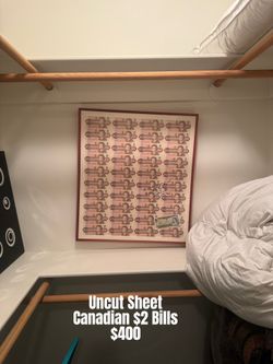 Uncut Canadian $2 Bills