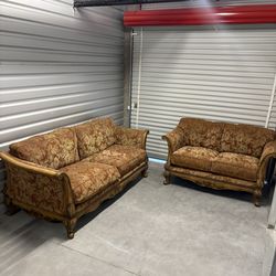Victorian Style Sofa & Loveseat