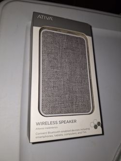 Wireless speaker, connects to bluetooth, smartphones, tablets, computers, and TV's