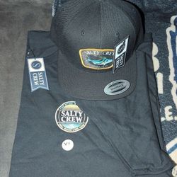 SALTY CREW Hat/T-shirt Combo NEW