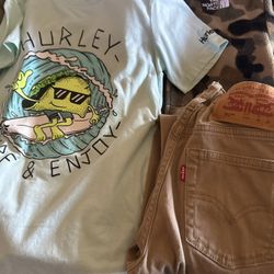 Youth Boy Size 12 Used/7 Pairs Of Levi’s/Tee’s 