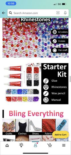 Rhinestones for Crafts with Gem Glue Clear, Bedazzler kit with Rhinestones  for Clothes Clothing Fabric Shoes, Colorful Flatback Crystals Bling Kit Fla  for Sale in Simi Valley, CA - OfferUp