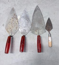 Set of 4 Masonry Trowels