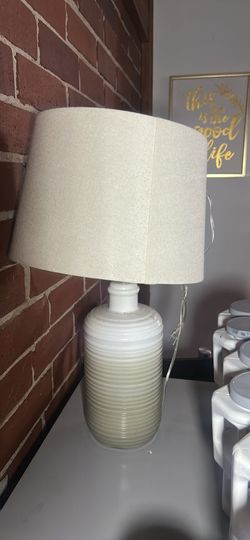 ceramic beige and white new lamp