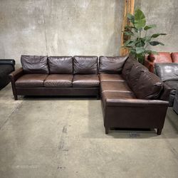 Bassett Leather Sectional Sofa -Delivery Available