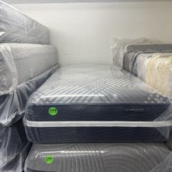 TWIN SIZE SOUTHERLAND INDIGO (FIRM) MATTRESS & BOX SPRING BED SET