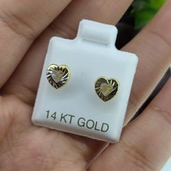 Heart Earrings In 14k Gold 
