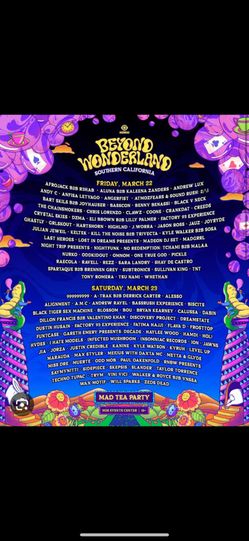 BEYOND WONDERLAND 2 DAY TICKETS