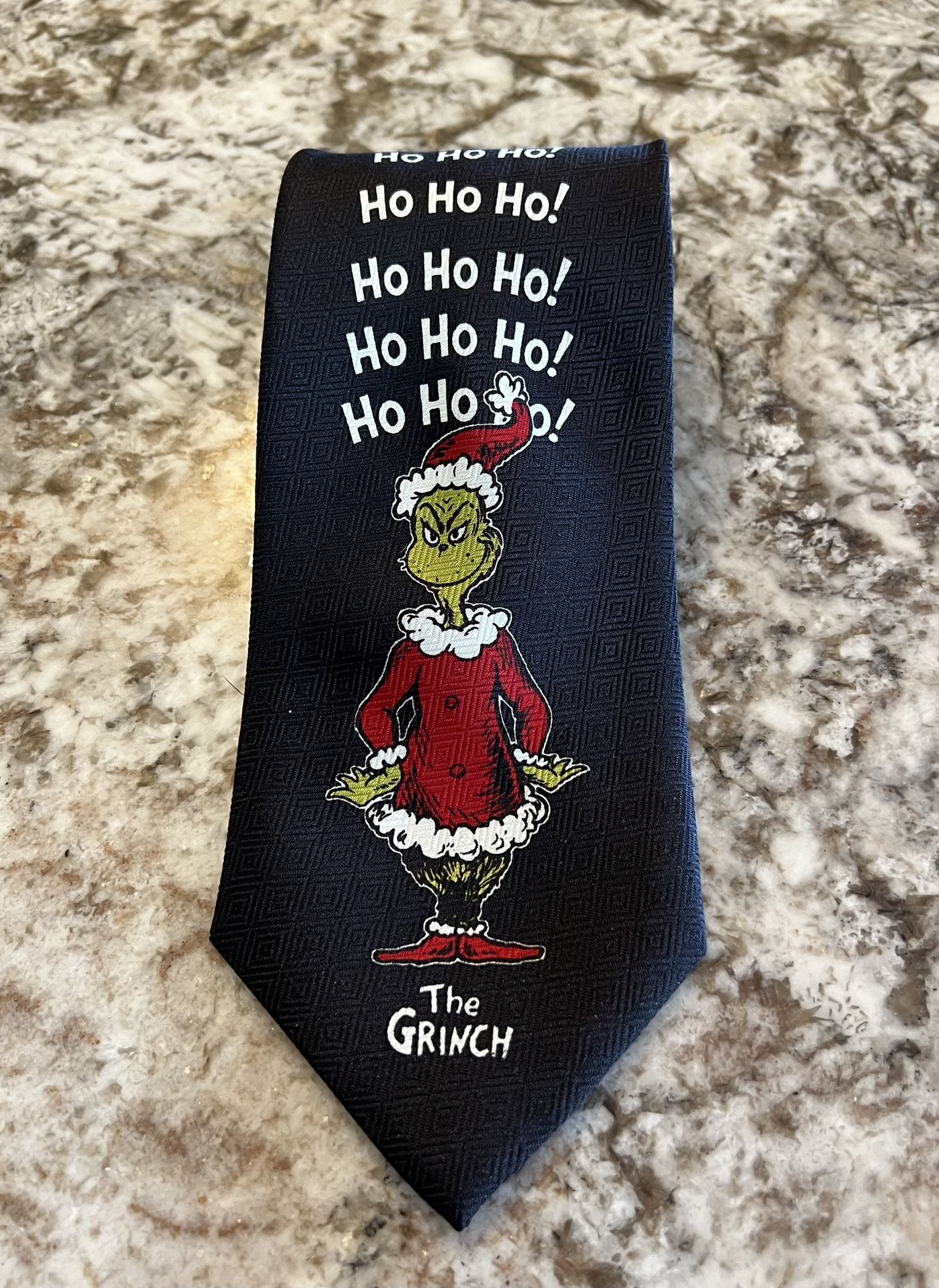 NEW Dr. Seuss Sears Brand Vintage Retro Men's Tie The Grinch Ho Ho Ho Santa