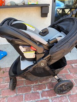 Britax Stroller with baby car seat and car base connector