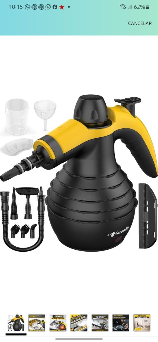 🧼 ¡LIMPIADOR A VAPOR PORTÁTIL! 🧽
Marca: Steamfly – Potente, Compacto y Multiusos