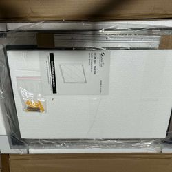 NEW - 16 in. W x 24 in. H Rectangular Framed Aluminum Beveled Edge Wall Mount Bathroom Vanity Mirror in Brushed Nickel