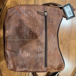 Jack Georges Voyager Uptown Buffalo Leather Hobo Bag W/matching RFID Wallet.