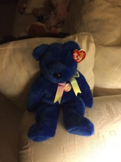Ty bear Royal blue clubby club bear