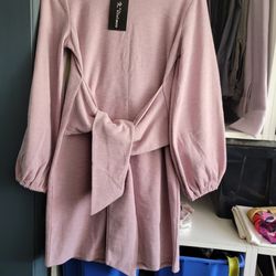 Dusty Rose Long Sleeve Dress