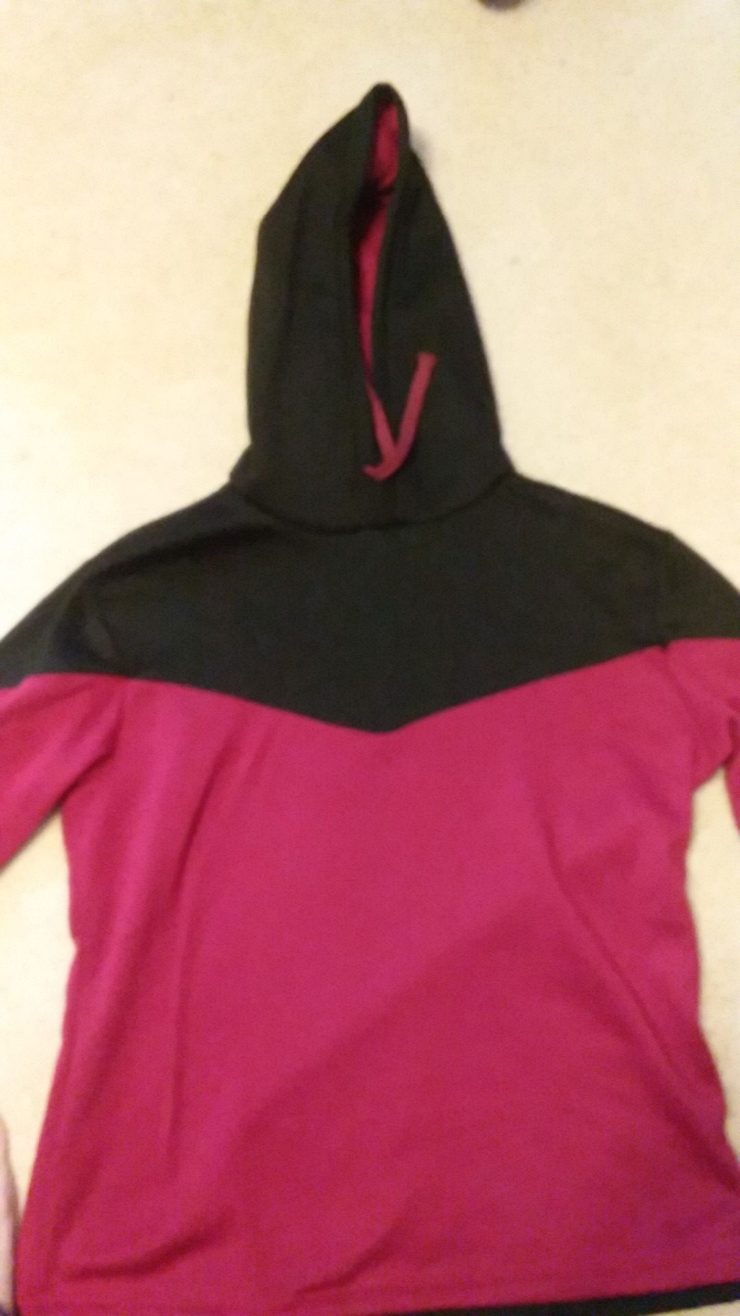 Red and black hoodie