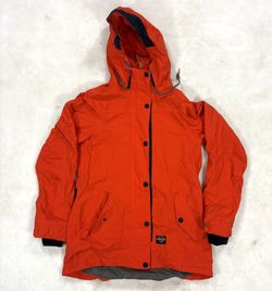 Holden Mens Medium Orange Waterproof Breathable Snowboard Ski Hooded Jacket