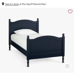 Pottery Barn Navy Twin Bed Frame (mattress Not Included)