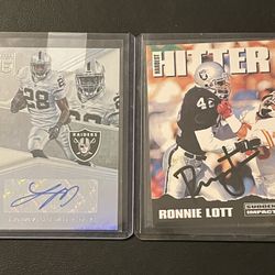 Raiders Autographed Football Cards