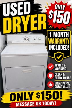 Dryer warranty included ✅