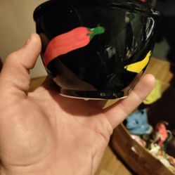 IQ Accessories 2 Black Salsa Bowls With Peppers On Them 