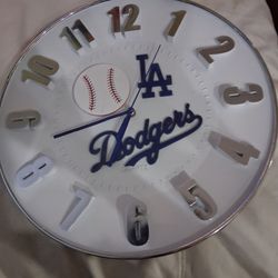 DODGER WALL CLOCK  17"ROUND 🧢⚾️