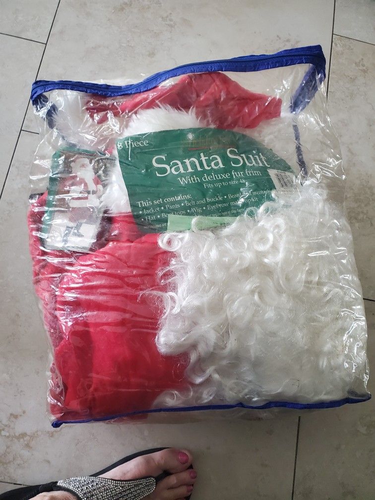 New 8 PC  SANTA suit One Size (L)
