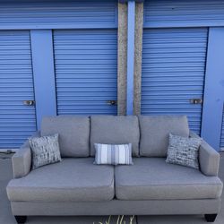  Modern Gray 3-Seater Minimalist Sofa