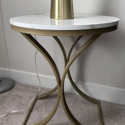 Set Of 2 Round Marble Side Table 