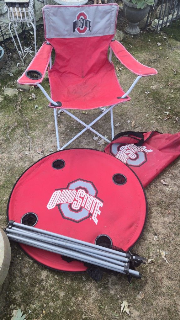 Ohio State Fold Up Table And Chair