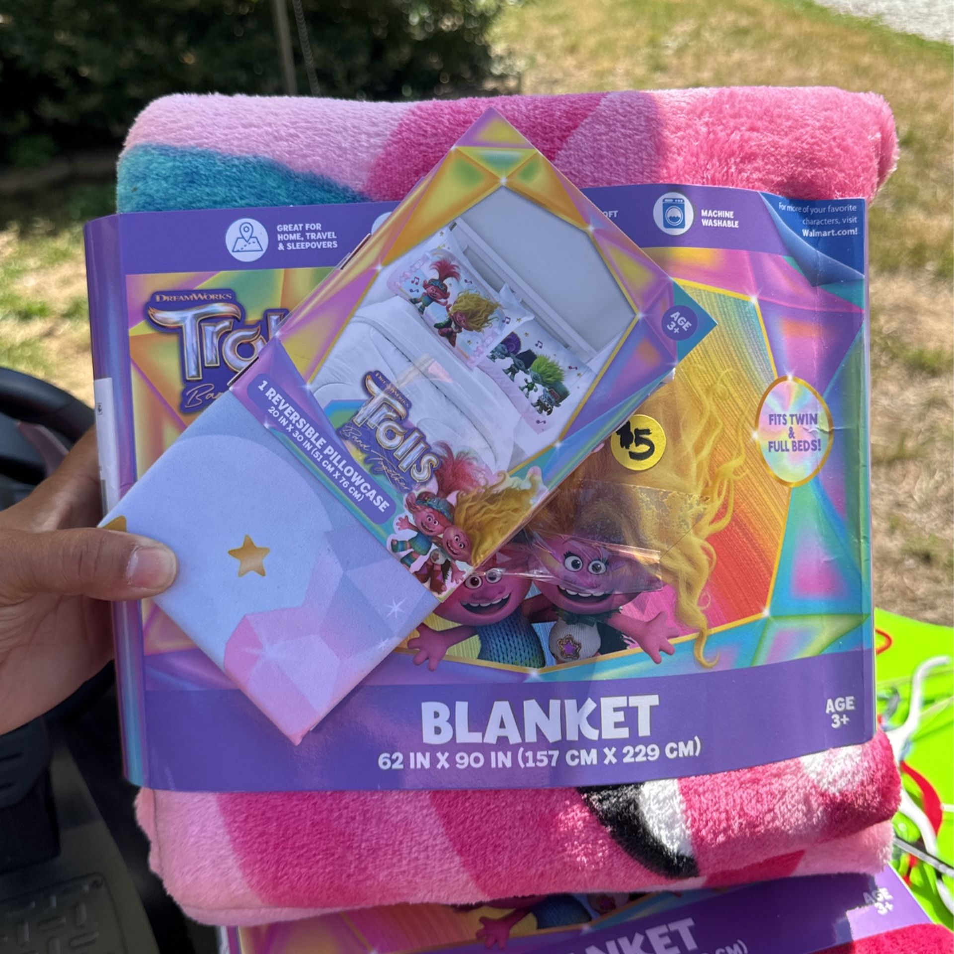 Trolls Blanket Twin/full & reversible Pillowcase