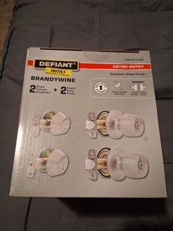 🔒 NEW Defiant Brandywine Keyed Entry Lock & Deadbolt Set – Stainless Steel – Keyed Alike