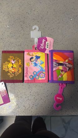 Disney Princess and Barbie Kids Wallets – Set of 3