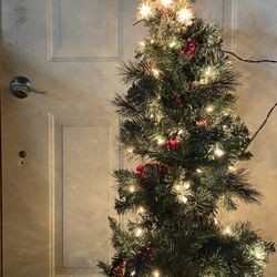 Potted Porch  Lit Tree