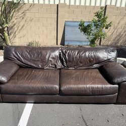 Brown Leather Couch
