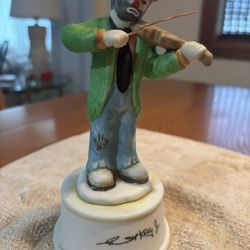 Emmet Kelly Jr. Signed Music Figurine 