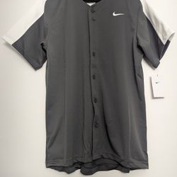 Nike Baseball Jersey Vapor Select Black Full Button Down Men's Large DM0773 061