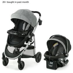 Graco Modes Pramette Travel System | Stroller & Car Seat Combo | 3-in-1 Stroller Modes | Includes Graco SnugRide 35 Infant Car Seat | Ellington