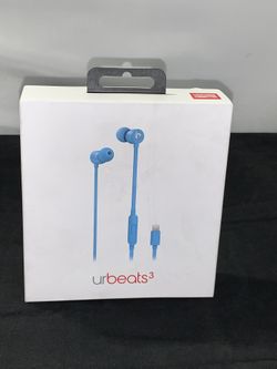 Beats urBeats3 Wired Earphones with Lightning Connector - Blue (MUHT2LL/A)