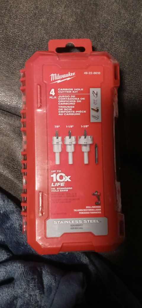 Milwaukee 4pc Carbide Hole Cutter Kit