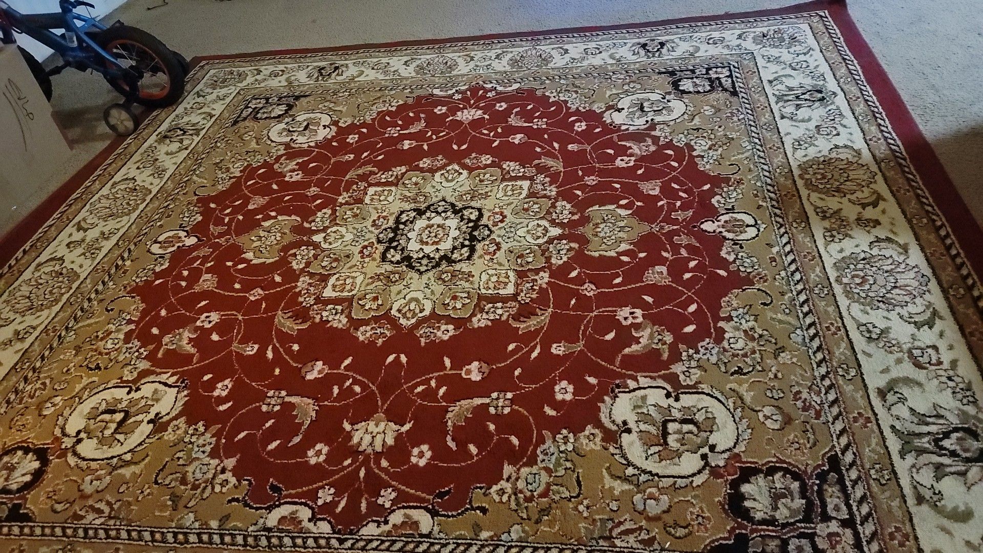 Red area rug