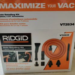 NEW! RIDGID 7-Piece Auto Detailing Vacuum Kit (1-1/4" Accessories)