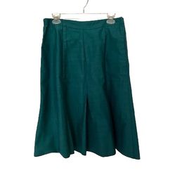 New Handmade 100% Cotton Green Skirt, Sz S/M