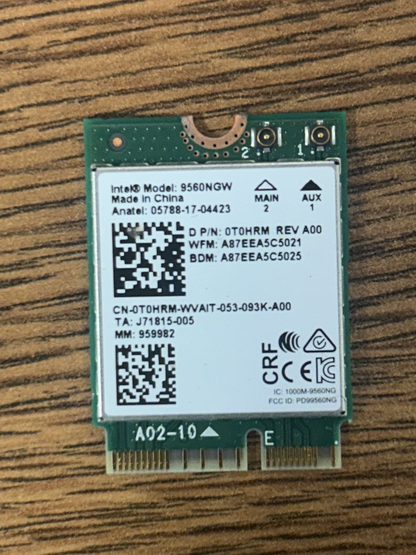 Intel Dual Band Wireless-AC 9560NGW WiFi Bluetooth Card M.2 2230 Tested